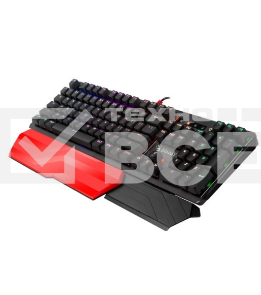 Клавиатура A4 B975 механическая черный USB Gamer LED (подставка для запястий)