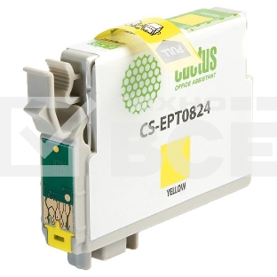 Картридж струйный Cactus CS-EPT0824 (T0824) желтый (13,8 мл) для Epson Stylus Photo R270/290/RX590