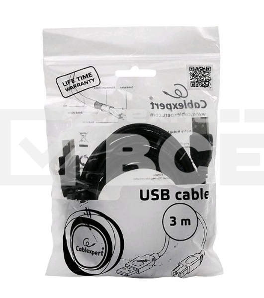 Кабель Gembird CCP-USB2-AMBM-10 USB 2.0 кабель PRO для соед. 3.0м AM/BM позол. контакты, пакет