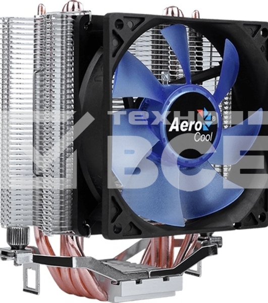 Кулер для процессора AeroCool / Formula Verkho 4 Lite серебристый, 90 мм, алюминий/медь, 2000 об/мин, 27 дБ, 4 pin, 125 Вт, 135 мм