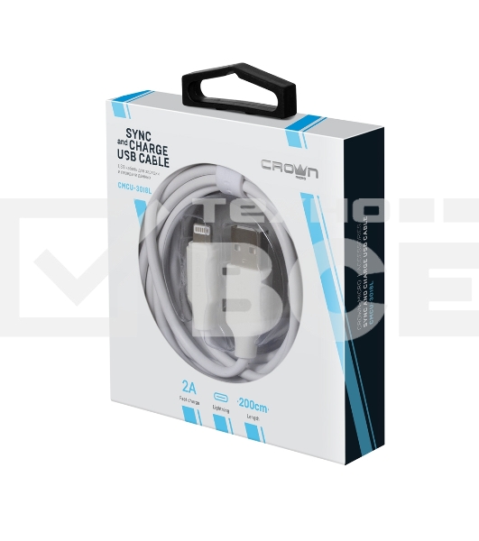 Кабель Crown USB - Lightning CMCU-3018L white