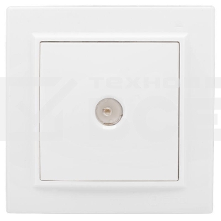 Розетка TV 1-м СП Минск 75Ом 5-862МГц бел. Basic EKF ERA00-027-10
