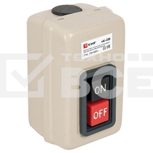 Выключатель кнопочный с блокировкой ВКИ-230 3п 16А IP40  PROxima EKF vki-230