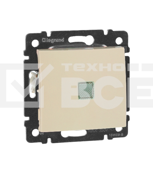 Выключатель Legrand 774310 Valena 10А c подсветкой, сл. кость