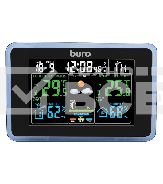 Погодная станция Buro BU-WSH168-COLOR черный