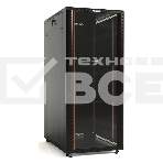 Шкаф напольный Hyperline TTB-4268-AS-RAL9004 19-дюймовый, 42U, 2055x 600х 800 мм (ВхШхГ), передняя стеклянная дверь со стальными перфорированными боковинами, задняя дверь сплошная, ручка с замком, фото3