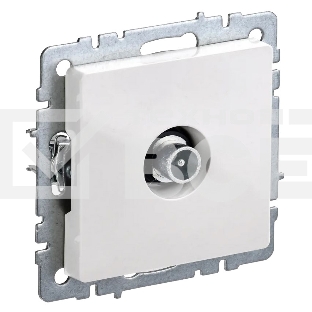 Розетка телевизионная IEK Brite РТВ10-0-БрБ BR-A10-P-K01 1 розетка проходная одинар. скрыт. белый (упак.:1шт)