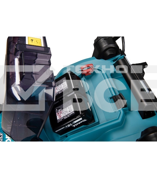 Газонокосилка аккумуляторная Makita DLM382Z (б/акк,б/зу) 620Вт;18В;3700об/мин;ширина скашивания-38см;высота скашивания-25-75мм;560м2;травосборник-40л;б/акк;б/зу;вес 15,6 кг