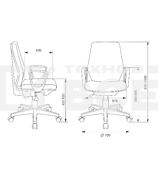 Кресло офисное Бюрократ CH-W545 красный 38-410 крестовина пластик пластик белый