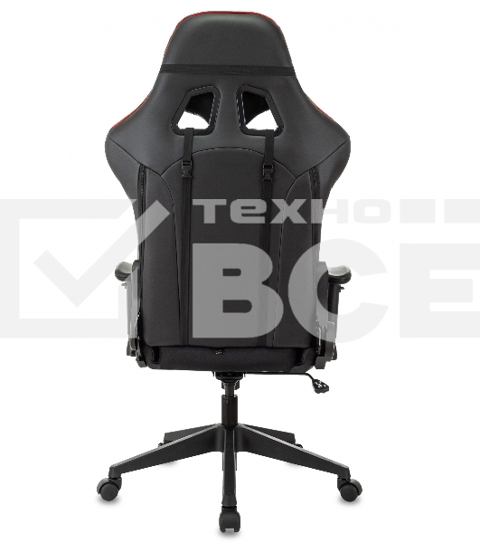 Кресло игровое Бюрократ VIKING 4 AERO RUS белый/синий/красный/черный, искусст. кожа/ткань, две подушки