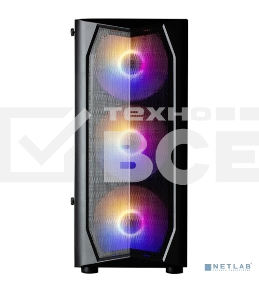 Компьютерный корпус MidiTower Zalman N4 black (ATX,Window, 6xRGB fan, USB2.0 x2, USB3.0x1, без БП) (N4 rev.1)
