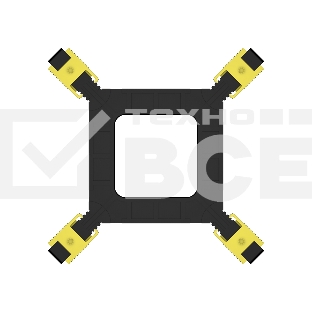 Кулер для процессора PCCooler R95S-I (95W, 4-pin PWM, 60mm, Al, -mm, 1x92mm, 36.2CFM, 31.1dBA, 2600RPM, S: 1851/1700/1200/115X, black)