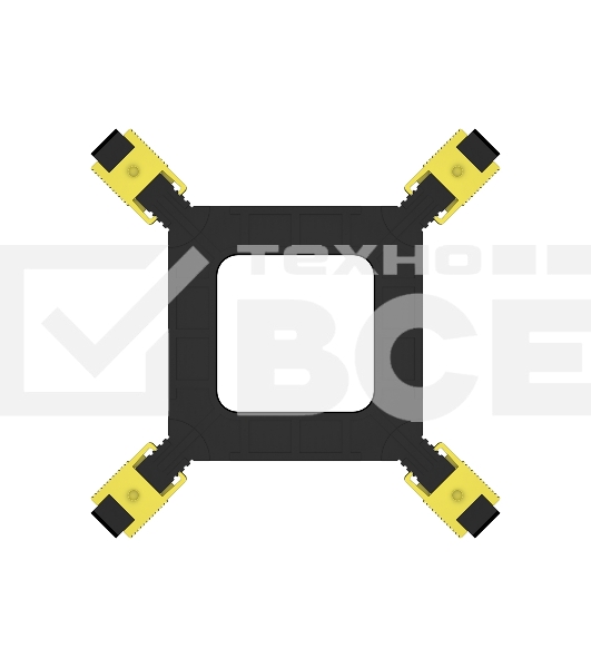 Кулер для процессора PCCooler R95S-I (95W, 4-pin PWM, 60mm, Al, -mm, 1x92mm, 36.2CFM, 31.1dBA, 2600RPM, S: 1851/1700/1200/115X, black)