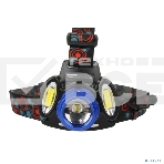 Фонарь налобный Ultraflash E1334 (акк 3,7В, синий/черный, 3LED, 4 Ватт, фокус, 2 ак 4 реж, метал, фото 1