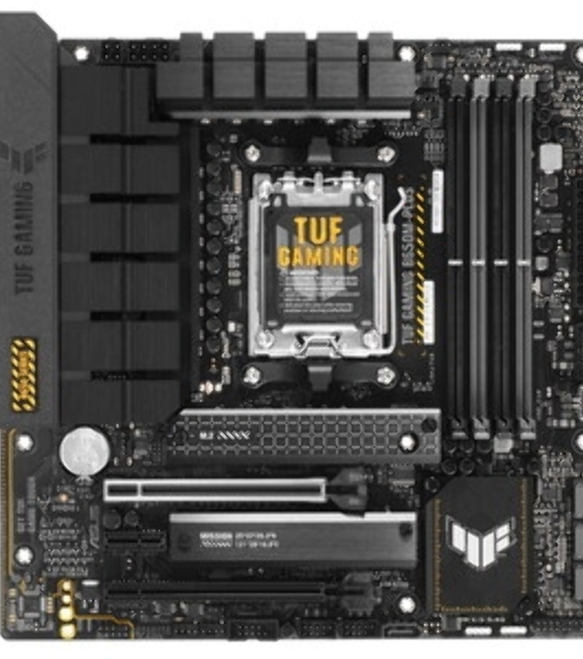 Материнская плата ASUS TUF GAMING B650M-PLUS, AM5, AMD B650, 4xDDR5, 4xSATA, 2xM.2, 1xPCIe 4.0 x16, 1xPCIe 4.0 x4, 1xDP, 1xHDMI, 1x 2.5Gb LAN, 4xUSB-A 3.2 Gen 2, 1xUSB-A 3.2 Gen 1, 1xUSB-C 3.2 Gen 2x2, 5x3.5 мм, 7.1, mATX