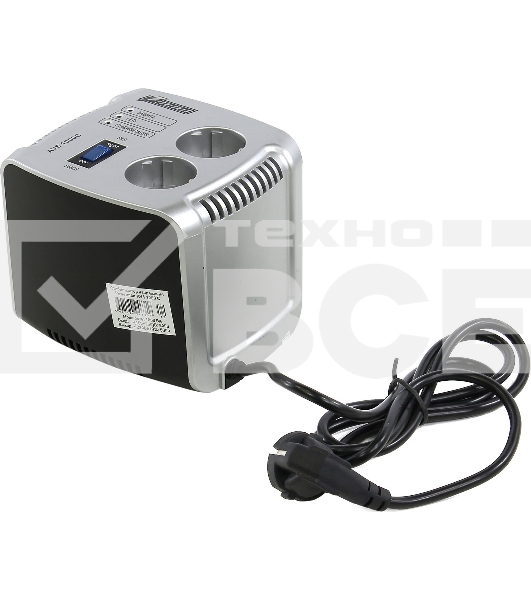 Сетевой фильтр Powerman Стабилизаторы напряжения AVS 1000 C Black\Silver (1000ВА,5А,КПД 98%,без индикации,настольный)