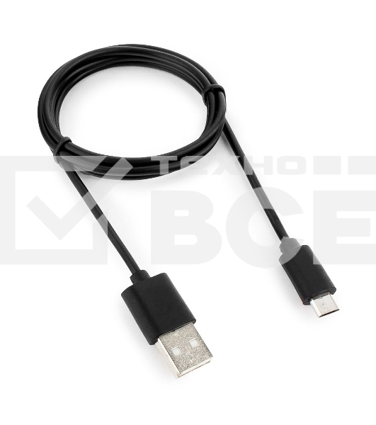Кабель USB 2.0 Pro Cablexpert CC-mUSB2-AMBM-1M, AM/microBM 5P, 1м, экран, черный, пакет