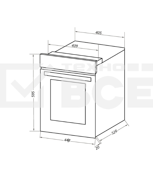 Шкаф духовой электрический Maunfeld EOEC516S, встраиваемый
