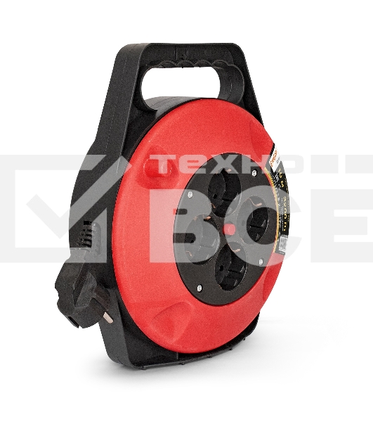 Удлинитель на катушке ExeGate EX286336RUS Master ECS-1-1B (4 евророзетки с заземлением, 10м, защита от детей, защита от перегрузки, 3х1,0мм2, 10А/2.2кВт)