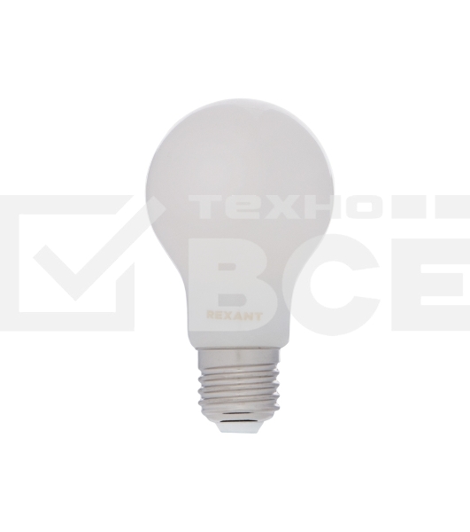 Лампа светодиодная филаментная Rexant Груша A60 11.5 Вт 1320 Лм 2700K E27 матовая колба