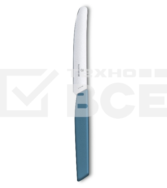 Нож кухонный Victorinox Swiss Modern (6.9006.112) стальной столовый лезв.110мм прямая заточка синий