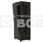 Шкаф напольный Hyperline TTB-4268-AS-RAL9004 19-дюймовый, 42U, 2055x 600х 800 мм (ВхШхГ), передняя стеклянная дверь со стальными перфорированными боковинами, задняя дверь сплошная, ручка с замком, фото4