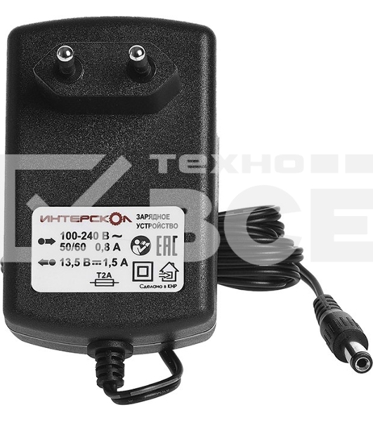 Зарядное устройство 1,5/12 с инд. для аккум. блока 1,5А/ч, 12В, Li-ion Интерскол