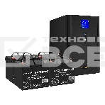 Комплект ИБП EX295990RUS + батарея 33Aч EX282974RUS 4шт (инвертор, синус, для котла) ExeGate SineTower SZ-3000.LCD.AVR.3SH.1C13.RJ.USB <3000VA/2400W, чистый синусоида, LCD дисплей, AVR, 3*Schuko+1*C13, RJ45/11, USB, линейно-интерактивный, Black> + батарея, фото2