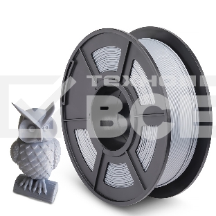 Филамент NVPRINT PLA Silver для 3D печати диаметр 1.75мм  длина 330 метров  масса 1 кг