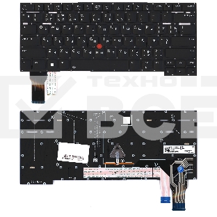 Клавиатура для ноутбука Lenovo ThinkPad T14s gen 2 черная с подсветкой