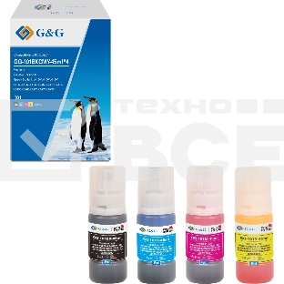 Чернила G&G GG-101BKCMY-45ml*4 101BKCMY голубой/пурпурный/желтый/черный набор 4x45мл для Epson EcoTank L4150/L4156/L4160/L4250/L4260/L4266/L6160/L6170/L6176/L6190/L6260/L6270/L6276/L6290