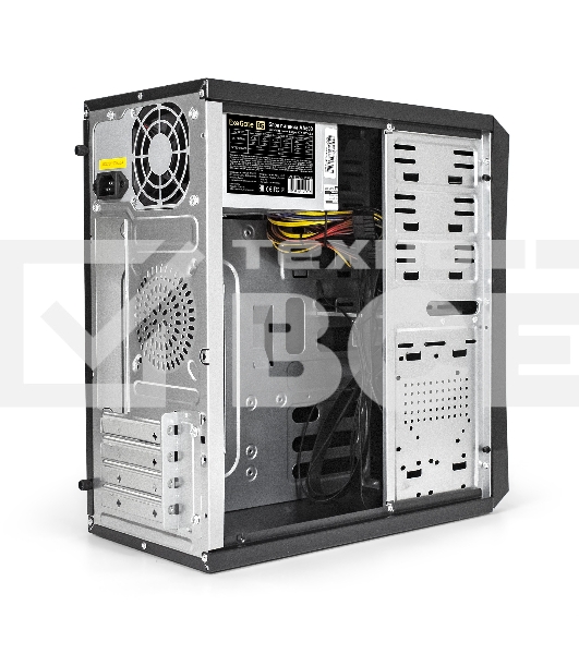 Корпус Minitower ExeGate BA-202-AA500 (mATX, БП AA500 с вент. 8см, 2*USB, аудио, черный)