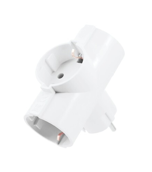 Сетевой адаптер СТАРТ SA1/3-Z, 3 розетки, до 16А, заземление, IP20, белый