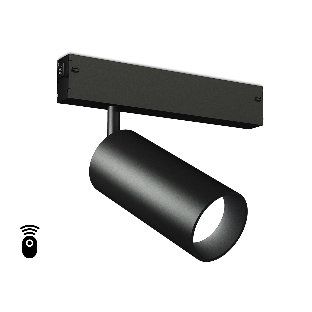 Управляемый светодиодный светильник для шинопровода Magnetic Ambrella light GL1222 BK черный IP20 18W 3000K-6400K 220V 36° D55*120 (Без ПДУ)