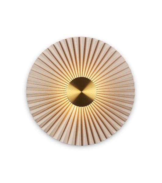 Настенный светильник Ambrella light LH72643 BR/WH латунь/бежевый 6W 3000K D300*100