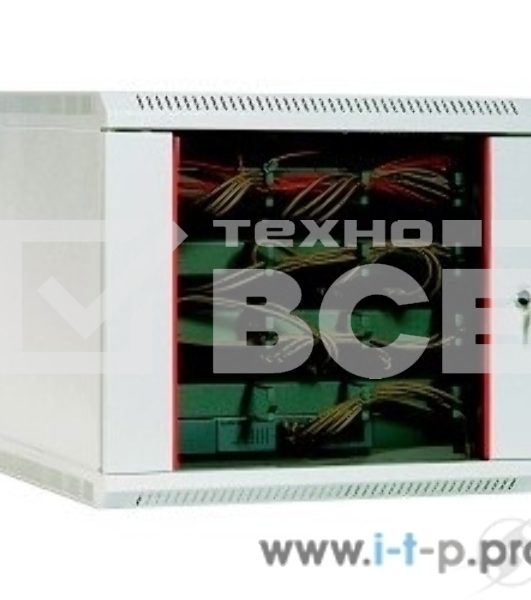 Шкаф телеком. настен, 15U, 600x650, дверь стекло (ШРН-15.650) (1 коробка)