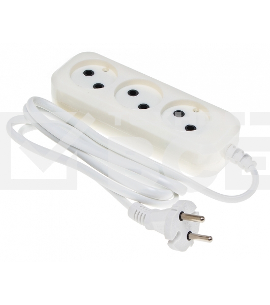 Сетевой удлинитель Buro BU-PSL3.1/W 1.5м (3 розетки) белый (пакет ПЭ)