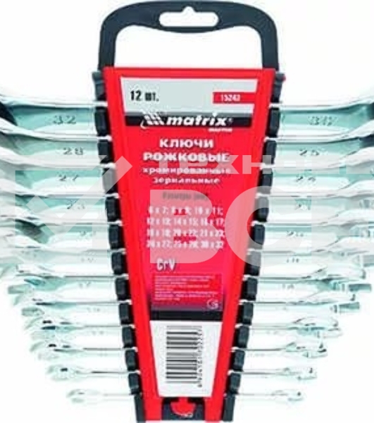 Набор рожковых ключей MATRIX 15242 (6 - 32 мм)12 шт.
