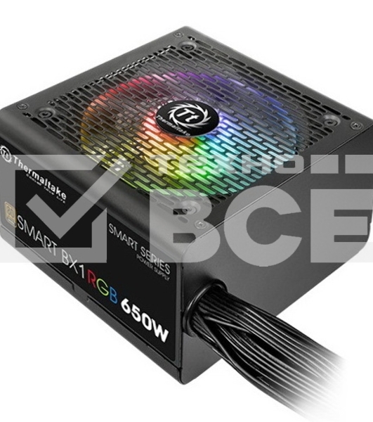 Блок питания Thermaltake Smart PS-SPR-0650NHSABE-1, 650Вт, 80 PLUS Bronze, 120мм, черный