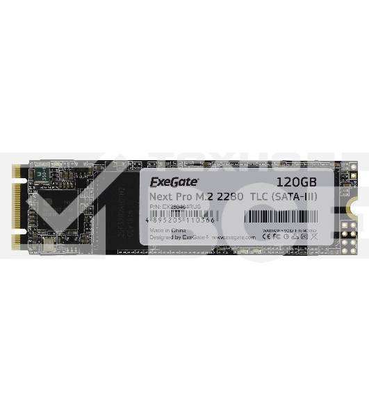 Накопитель SSD ExeGate NextPro UV500TS120, 120Gb, M.2, SATA 3, R/W 558/497