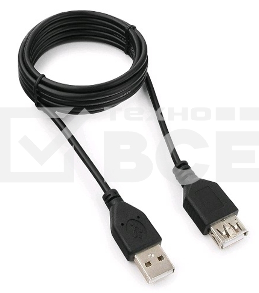 Кабель удлинитель USB 2.0 Гарнизон GCC-USB2-AMAF-1.8M, AM/AF, 1.8м, пакет