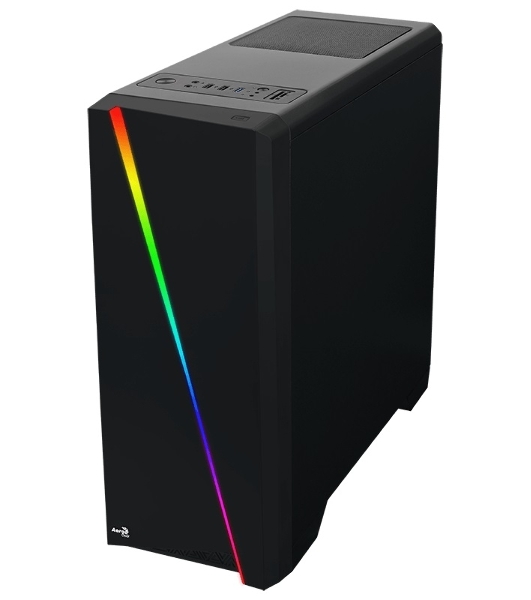 Компьютерный корпус Aerocool/Formula PGS-V Cylon , ATX, без БП, RGB подсветка, окно, картридер, 1x USB 3.0 + 2x USB 2.0, 1х12см вентилятор в комплекте