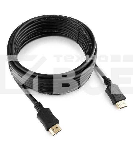 Кабель Cablexpert HDMI CC-HDMI4L-15, 19M/19M, v2.0, серия Light, позол.разъемы, экран, 4.5м, черный, пакет