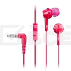 Наушники Panasonic RP-TCM115GCP внутриканальные 10-24000Гц 1.2м 3.5мм 98дБ микрофон розовые, фото 1
