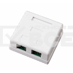 Рoзетка комбинированная внешняя Rexant, RJ-45(8P-8C) + RJ-11(6P-4C), UTP неэкранированная, фото 1