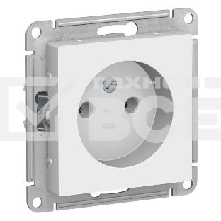 Механизм розетки 1-м СП ATLAS DESIGN без заземл. 16А бел. SchE ATN000141