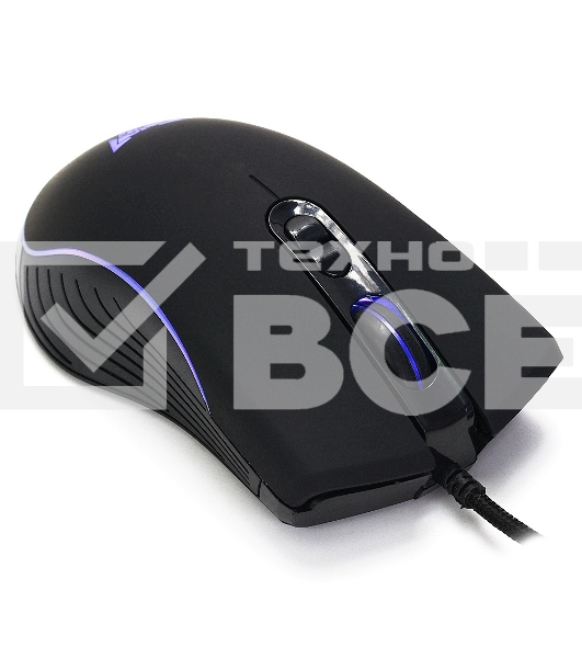 Мышь проводная Crown CMGM-900 черный, 3200 dpi, USB, кнопки - 7