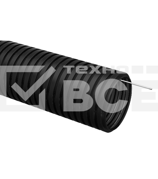 Труба гофрированная ПНД d16мм с зондом черн. (уп.25м) ИЭК CTG20-16-K02-025-1