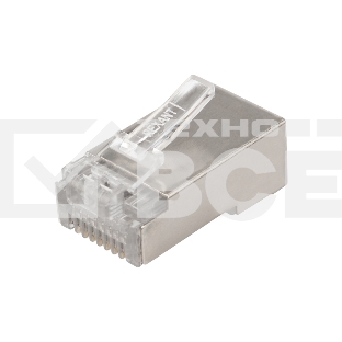 Разъем сетевой Rexant  LAN на кабель, штекер 8Р8С (Rj-45), под обжим, в экране, (10шт.)