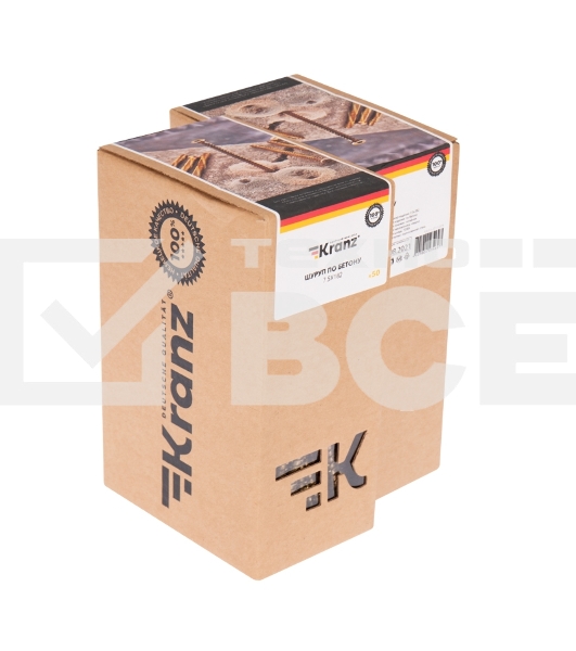 Шуруп по бетону KRANZ 7.5х182, короб (50 шт./уп.)